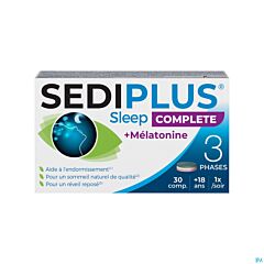 SEDIPLUS Sleep Complete + Melatonine 30 Comprimés