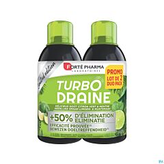 Forté Pharma Turbodraine Munt Lime Duo - 2x500ml