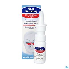 Nasasinuspray 1mg/ml Verstopte Neus Zonder Bewaarmiddel - 10ml