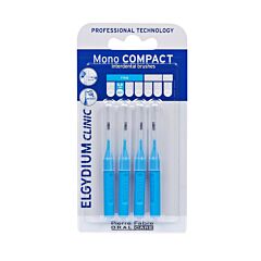Oral Care Elgydium Clinic Mono Compact Interdentale Borstel Blauw, Dun, ISO 0,8mm 4x