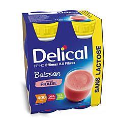 Delical Effimax 2.0 Vezels Drink Aardbei 4x200ml