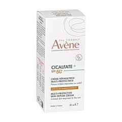 Avène Cicalfate+ SPF50+ Mutli-beschermende herstellende crème, Geïrriteerde huid 30ml
