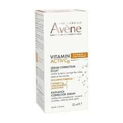 Avène Vitamine Activ Cg Sérum correcteur éclat anti-âge, teint terne anti-tâches, Vitamine C optimisée 30ml