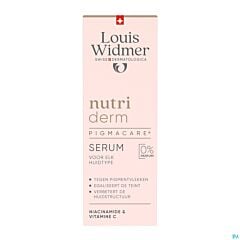 Louis Widmer Nutriderm Pigmacare Sérum Zonder Parfum - 30ml