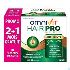 Omnivit Hair Pro Nutri-Repair 120 Comprimés + 60 Comprimés Gratuits