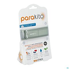 PARAKITO Bracelet anti-moustique rechargeable adulte KAKI