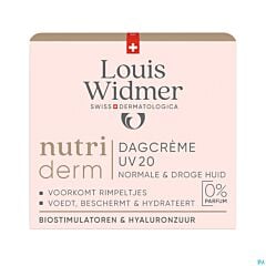Louis Widmer Nutriderm Dagcrème Uv 20 Zonder Parfum - 50ml