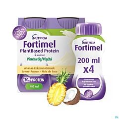 Fortimel Plantbased Protein Ananas-Kokosnootsmaak - 4x200ml