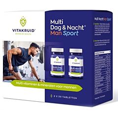 Vitakruid Multi Jour & Nuit Homme Sport - 2x30 comprimés