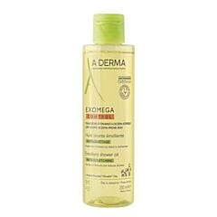 A-Derma Exomega Control Huile Lavante Emolliente anti-grattage, Peau sèche tendance à l'eczéma atopique 200ml