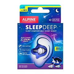 Alpine Sleepdeep Multisize 2 Maten Bouchons d'Oreilles - Small & Medium/Large