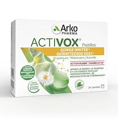 Arkopharma Activox Pastilles Adoucissantes pour la Gorge Menthe Eucalyptus 24 Pièces