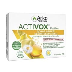 Arkopharma Activox Pastilles Adoucissantes pour la Gorge Miel Citron 24 Pièces