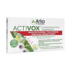 Arkopharma Activox Pastilles Citron Maux de Gorge Toux Sèche 24 Pièces