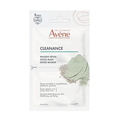 Avène Cleanance Detox Masker Zuivert & matteerd, Vette huid, Onzuiverheden 2x6ml