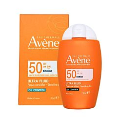 Avène Solaire SPF 50 Ultra Fluid Oil Control Haute protection, Peau sensible à tendance grasse 50ml