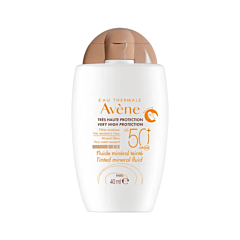Avène Zon SPF 50+ Minerale fluide getint Zeer hoge zonnebescherming, Gevoelige intolerante huid 40ml