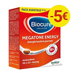 Biocure Megatone Energy LA - 60 Comprimés Promo -5€