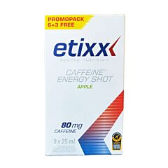 Etixx Caffeine Energy Shot Pomme - 6x25ml + 3x25ml GRATUIT