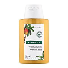 Klorane Mangue Shampooing Nutrition, Nourrissant & éclat, Cheveux secs 100ml