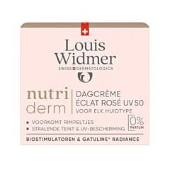 Louis Widmer Nutriderm Dagcrème Éclat Rosé Uv 50 Zonder Parfum - 50ml