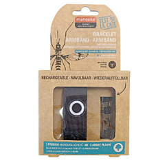 Manouka Bracelet Anti-Moustiques Noir Uni - 1 Pièce
