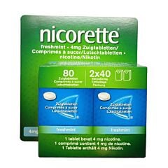 Nicorette Freshmint 4mg - 2x40 Zuigtabletten