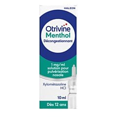 Otrivine Menthol 1mg/ml Solution pour Pulvérisation Nasale Enfants + de 12 ans & Adultes Spray 10ml