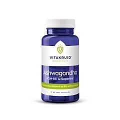 Vitakruid Ashwagandha KSM-66 & Bioperine - 90 Gélules
