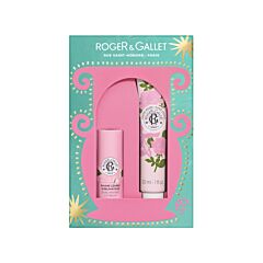 Roger & Gallet Coffret Cadeau Rose Baume Lèvres 5g + Crème Mains 30ml