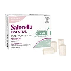 Saforelle Essential Soin Lavant Intime Apaisant Sans Parfum Recharge - 4x6g Sticks