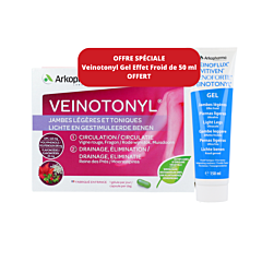 Veinotonyl Jambes Légères 30 Gélules + Gel Effet Froid 50ml GRATUIT