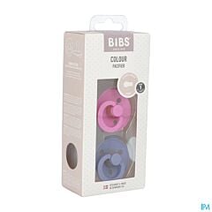 Bibs 1 Tetine Duo Bubblegum/Peri