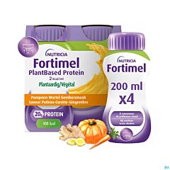 Fortimel Plantbased Protein - Pompoen Wortel Gembersmaak - 4x200ml