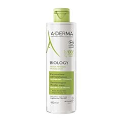 A-Derma Biology Hydraterend en reinigend Dermatologisch micellair water, Fragiele huid 400ml