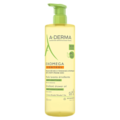 A-Derma Exomega Control Emolliërende anti-jeuk Wasolie, Droge huid met neiging tot atopisch eczeem 750ml