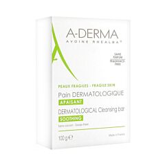 A-Derma Indispensables Pain Dermatologique apaisant, Peau fragile 100g