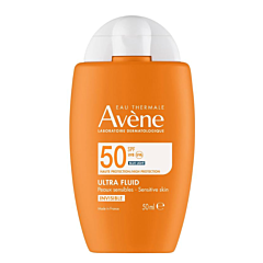 Avène Solaire SPF 50 Ultra Fluid Invisible Haute protection, Peau sensible 50ml