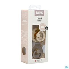 Bibs 3 Sucettes Duo Vanilla & Dark Oak