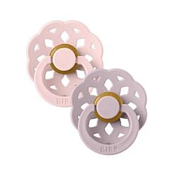 Bibs Boheme Fopspeen Duo Blossom/Dusky Lilac 6+M - 2 Stuks