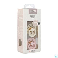 Bibs 1 Sucette Boheme Duo Ivory & Blossom 