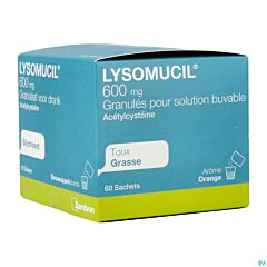 Lysomucil 600mg Toux Grasse 60 Sachets de Granulés