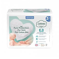 Cottony Couches Bébé - Taille 3 - 4-9kg - 32 Pièces