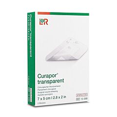 Curapor Transparent Pansement Chirurgical Stérile 7x5cm 5 Pièces