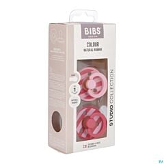 Bibs Sucette 2 pièces - Block Baby Pink 0-6M