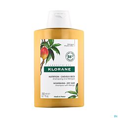 Klorane Mangue Shampooing Nutrition, Nourrissant & éclat, Cheveux secs  200ml