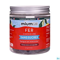 Miumlab Gummies Fer Sans Sucre – 42 pièces