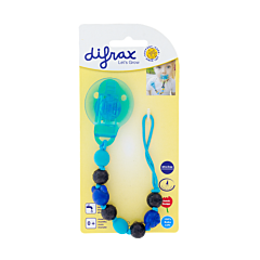 Difrax Attache-Sucette Perles Bleues 1 Pièce