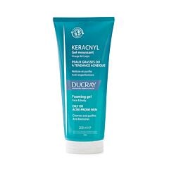 Ducray Keracnyl Schuimende Reinigende Gel, Vette huid met neiging tot acné 200ml
