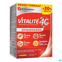 Forté Pharma Vitalité 4G 30 Ampoules Promo + 30% GRATIS